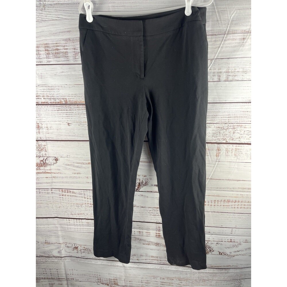 Talbots Cambridge Pants Womens Size 12 Black Stretch Mid Rise Office